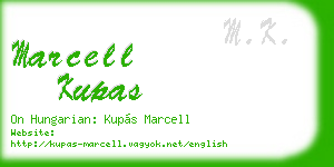 marcell kupas business card